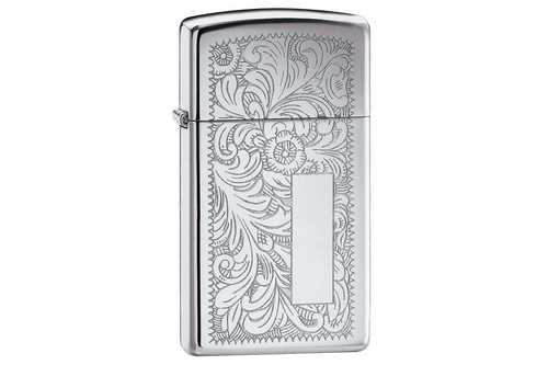 Zippo Slim Venetian High Polish Chrome