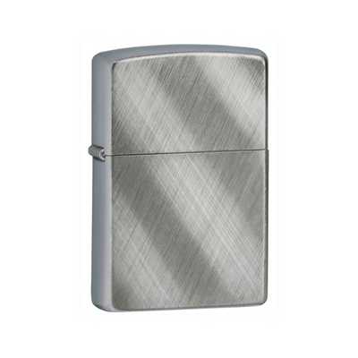 28182 Зажигалка ZIPPO с покрытием Brushed Chrome, латунь/сталь, серебристая, матовая, 36x12x