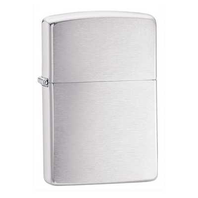 Зажигалка ZIPPO Armor™ c покрытием Brushed Chrome, латунь/сталь, серебристая, матовая, 36х12x56 мм