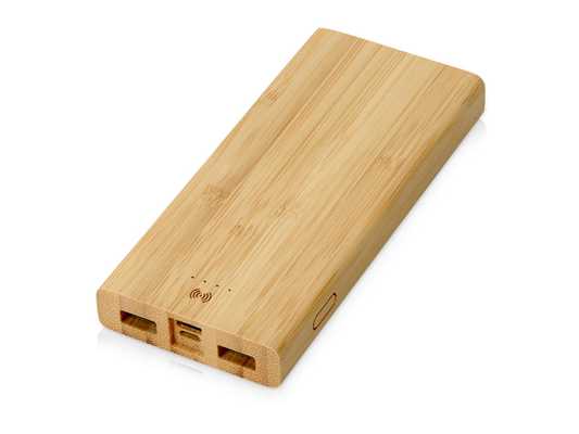 Внешний беспроводной аккумулятор из бамбука Bamboo Air, 10000 mAh (id: 5436) 