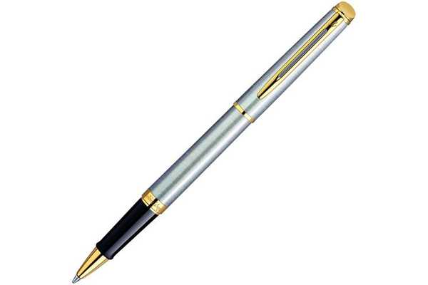 Роллерная ручка Waterman Hemisphere Essential Stainless Steel G.T. Детали дизайна - позолота 23К.