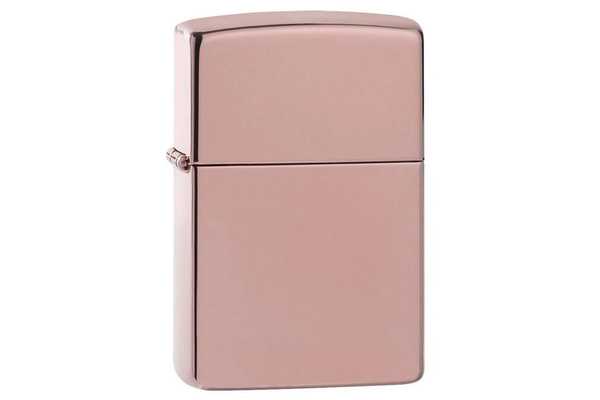 Зажигалка ZIPPO Classic с покрытием High Polish Rose Gold, латунь/сталь, розовое золото, 38x13x57 мм