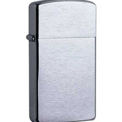 Зажигалка ZIPPO Slim® с покрытием Brushed Chrome