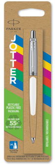 Шариковая ручка Parker Jotter ORIGINALS WHITE CT, стержень: Mblue ЭКО-УПАКОВКА