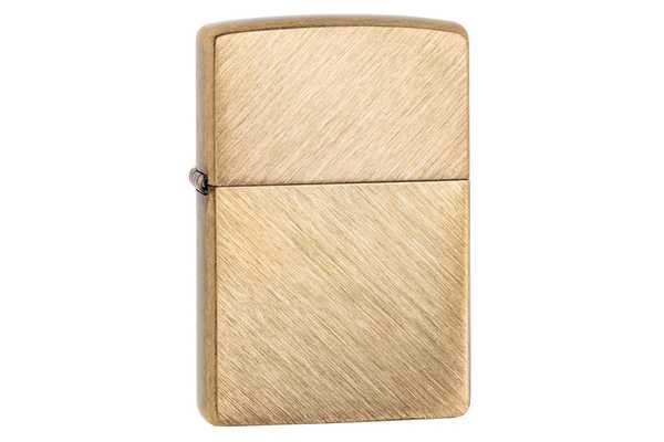 Зажигалка ZIPPO Classic с покрытием Herringbone Sweep Brass, латунь/сталь, золотистая, 38x13x57 мм