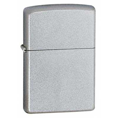 Зажигалка ZIPPO Classic с покрытием Satin ChromeTM, латунь/сталь, серебристая, матовая, 36x12x56 мм