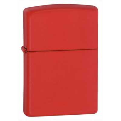 233 Зажигалка ZIPPO Classic с покрытием Red Matte, латунь/сталь, красная, матовая, 36x12x56 мм