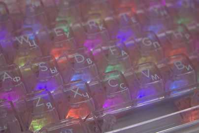 Kii Boom Phantom 9 c прозрачными кнопками фото №2 Гравировка клавиатур - примеры наших работ