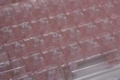 Kii Boom Phantom 9 c прозрачными кнопками фото №1 Гравировка клавиатур - примеры наших работ