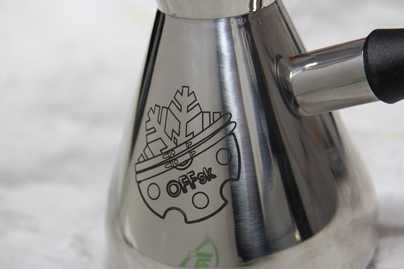 Логотип на турке фото №1 Гравировка на металле - примеры наших работ